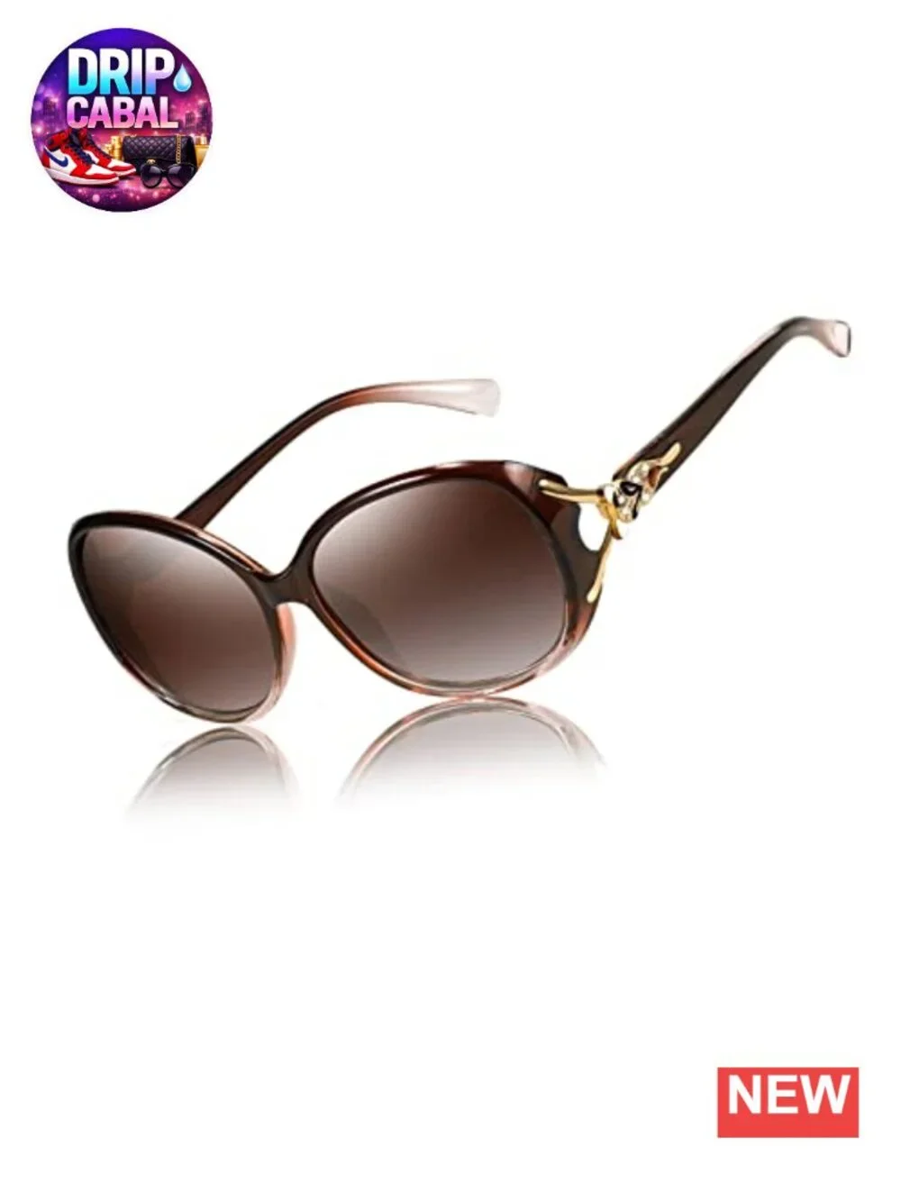 Oversized Polarized Sunglasses Women Men UV400 Protection Large Frame Rhinestone